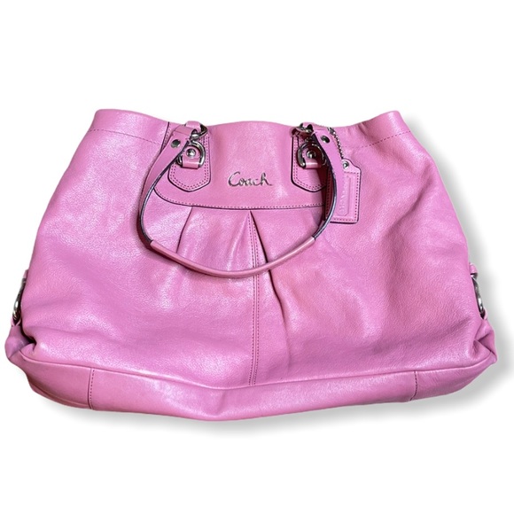 Coach Handbags - Authentic Coach pink multi-pocket shoulder purse bag